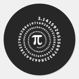 Spiral Pi Shirt Pi Day Math Lover Runder Aufkleber