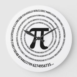 Spiral Pi Symbol Design Große Wanduhr