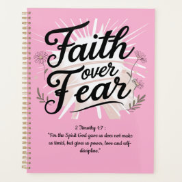 Spiral Planner with 2 Timothy 1:7Bible Verse Planer