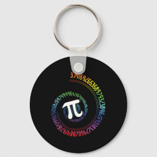 Spiral Rainbow Nerd Mah Geek Mathematiker Pi Day Schlüsselanhänger