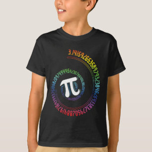 Spiral Rainbow Nerd Mah Geek Mathematiker Pi Day T-Shirt