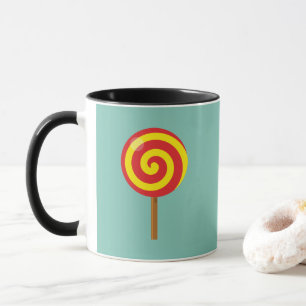Spiral Red Yellow Lollipop Tasse