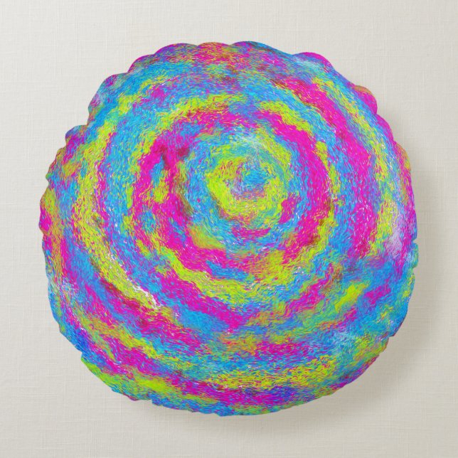 Spiral Rundes Kissen (Vorderseite)