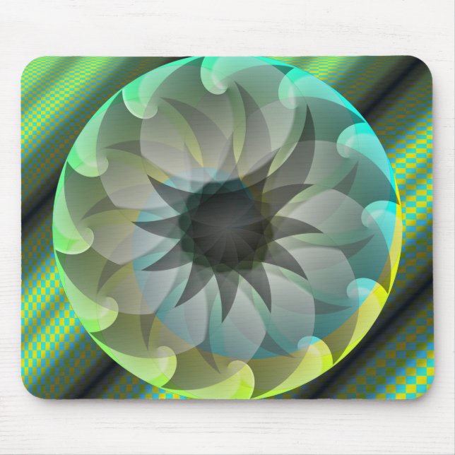 Spiral Shark Mouse Pad von Kenneth Yoncich Mousepad (Vorne)