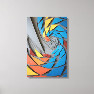 Spiral Spectrum Leinwand - Bold Geometric Art