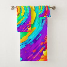Spiral Splash Farben Kunst und Kultur Badhandtuch Set