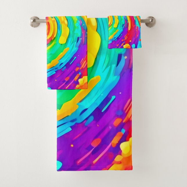 Spiral Splash Farben Kunst und Kultur Badhandtuch Set (Insitu)