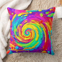 Spiral Splash Farben Kunst und Kultur Kissen