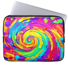 Spiral Splash Farben Kunst und Kultur Laptopschutzhülle