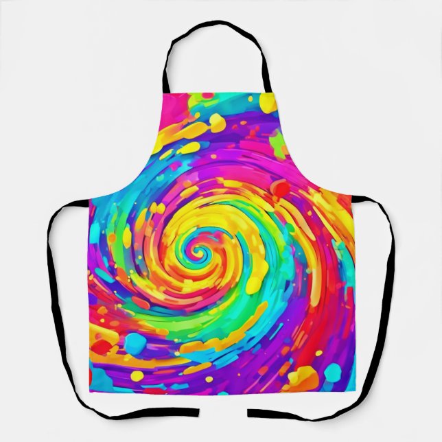 Spiral Splash Farben Kunst und Kultur Schürze (Vorderseite)
