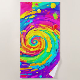 Spiral Splash Farben Kunst und Kultur Strandtuch