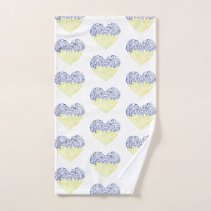 Spiral tourbillons mehandi coeur drapeau ukrainien
