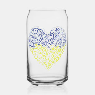 Spiral tourbillons mehandi coeur drapeau ukrainien