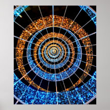Spiral-Twinkle-Lichter-Plakat – Wandkunst