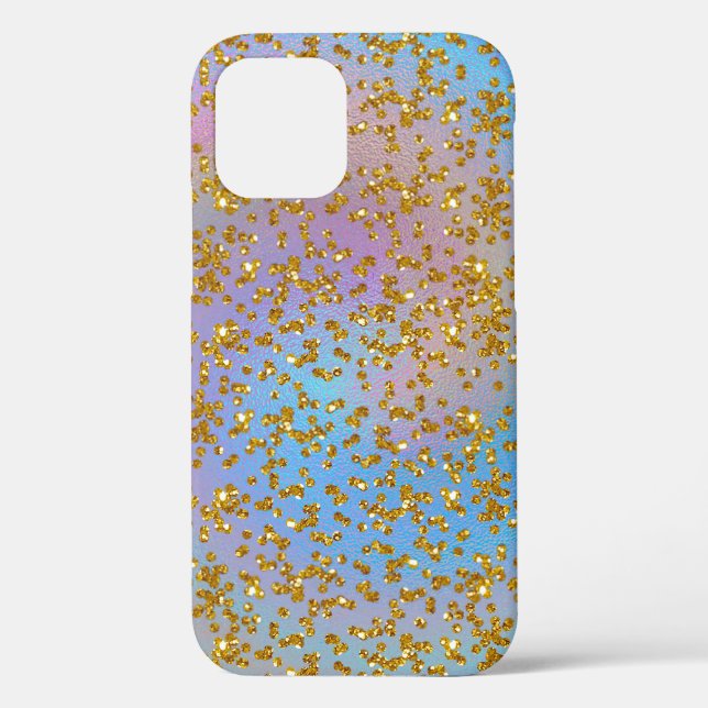 Spiral und Gold Glitzer Confetti Case-Mate iPhone Hülle (Rückseite)