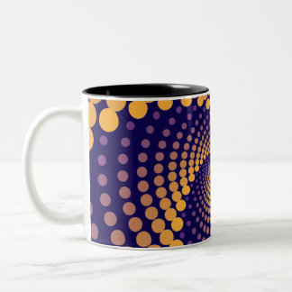 Spiral-Vortex-Muster Zweifarbige Tasse