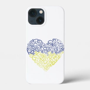 Spiral Wirbel mehandi Herz Ukrainische Flaggenfarb Case-Mate iPhone Hülle