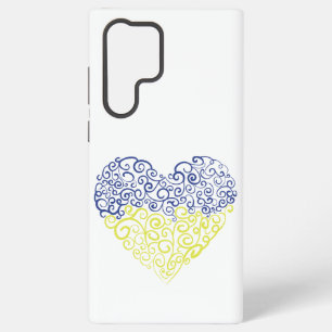 Spiral Wirbel mehandi Herz Ukrainische Flaggenfarb Samsung Galaxy Hülle