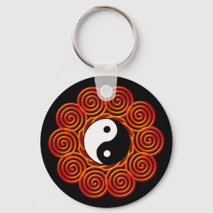 Spiral Yin Yang Sun Schlüsselanhänger