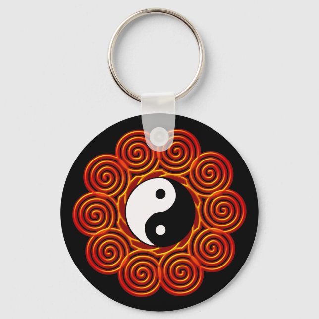 Spiral Yin Yang Sun Schlüsselanhänger (Vorderseite)