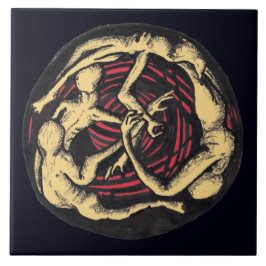 Spiralabstieg (farbige Version) Tile Fliese