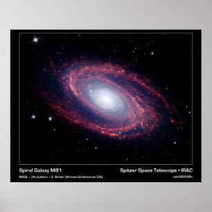 Spiralarm M81 - Spitzer Weltraumteleskop Poster