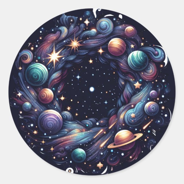 Spiralaufkleber Runder Aufkleber (Vorderseite)