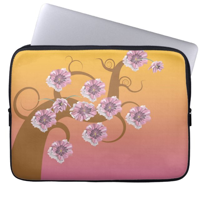 Spiralbaum mit 13" Notebook-Abdeckung der Blume Laptopschutzhülle (Vorderseite)