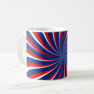 Spiralblau weiß rot... kaffeetasse