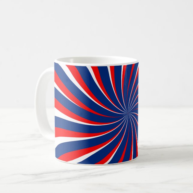 Spiralblau weiß rot... kaffeetasse (Vorderseite Links)
