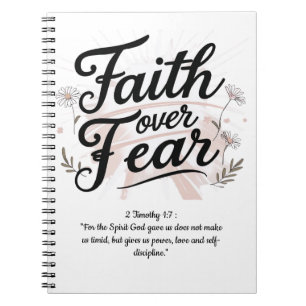 Spiralblock mit Bibelvers Psalm 56:3-4 Notizblock