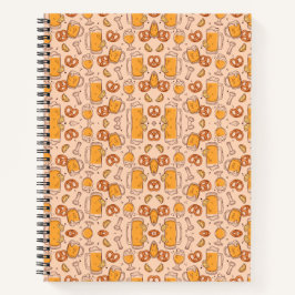 Spiralblock mit orangem Muster Notizbuch