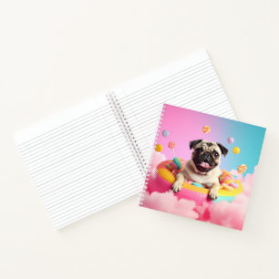Spiralblock – Süßer glücklicher Mops Notizbuch