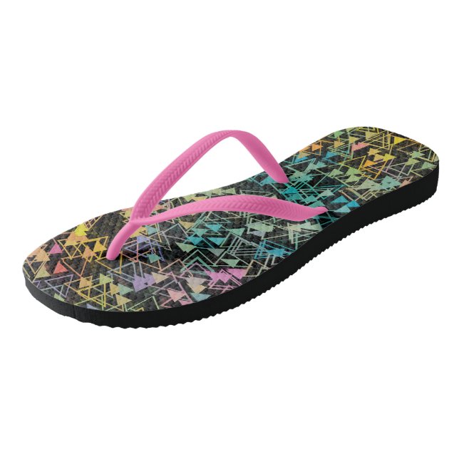 Spiraldreiecke Flip Flops (Schrägansicht)