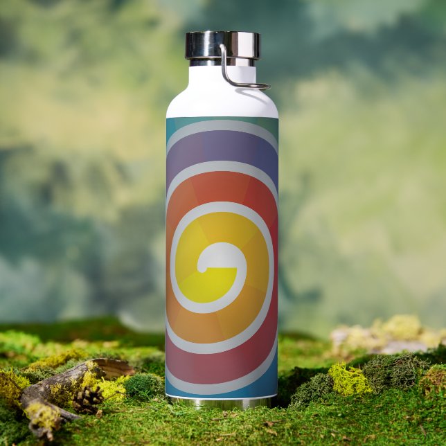 SPIRALE AUF BLAUEM HINTERGRUND TRINKFLASCHE (Außenbereich)
