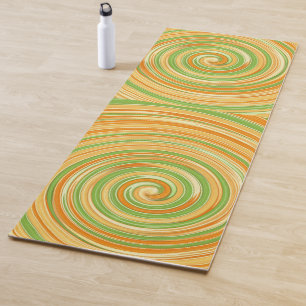 Spirale aus Fun Citrus Farben Solid Marigold Side Yogamatte