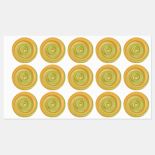 Spirale aus Zitrusfrüchten Etiketten (Blatt)