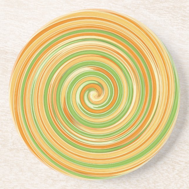 Spirale aus Zitrusfrüchten Getränkeuntersetzer (Vorne)