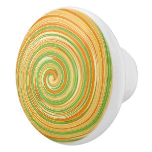 Spirale aus Zitrusfrüchten Keramikknauf