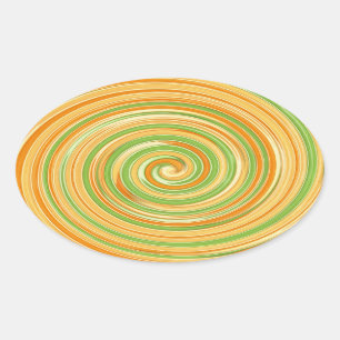 Spirale aus Zitrusfrüchten Ovaler Aufkleber