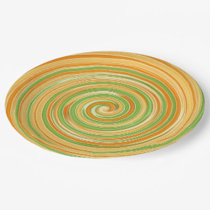 Spirale aus Zitrusfrüchten Pappteller