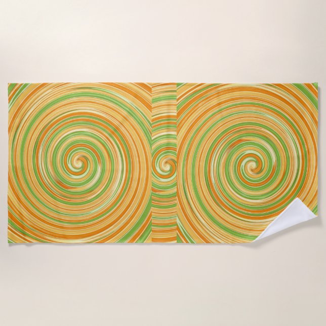 Spirale aus Zitrusfrüchten Strandtuch (Vorderseite)