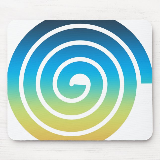 SPIRALE BLAU UND GRÜN MOUSEPAD (Vorne)