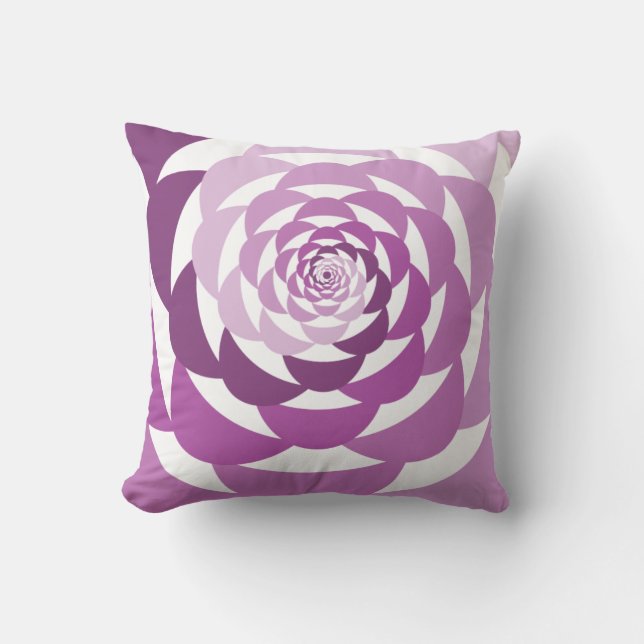 Spirale Blume Pink Gradation Pillow Kissen (Vorderseite)