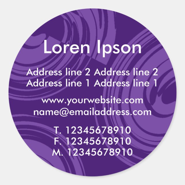 Spirale Business / Profil Runder Aufkleber (Vorderseite)