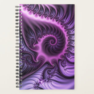 Spirale d'art fractal abstrait rose violet vif