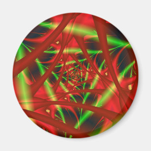 Spirale des roten und grünen neuralen Netzwerks Magnet
