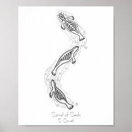 Spirale des Siegels Kunstdrucks Poster