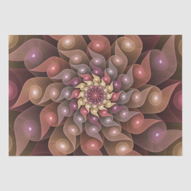 Spirale Flügel, Moderne Abstrakte Fraktal Kunst Seidenpapier (Vorderseite)