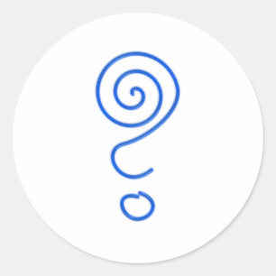 Spirale Fragezeichen Spiralfragezeichen Runder Aufkleber